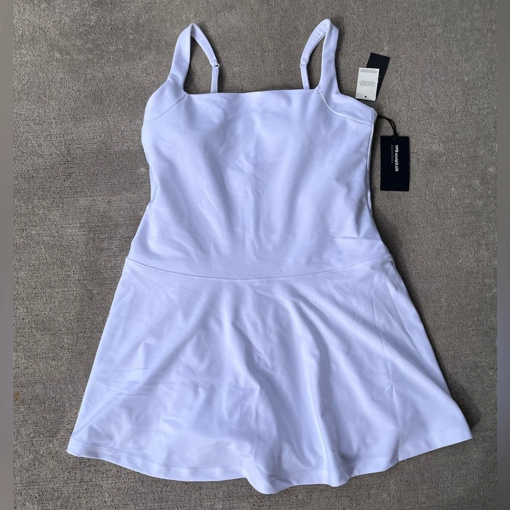 Abercrombie and Fitch YPB sculpt lux athletic white dress NWT - Picture 1 of 3